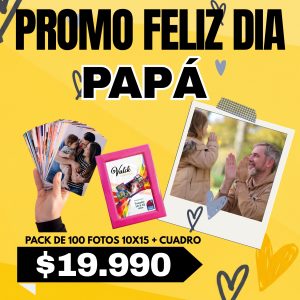 Pack 100 fotos 10×15 + 1 cuadro