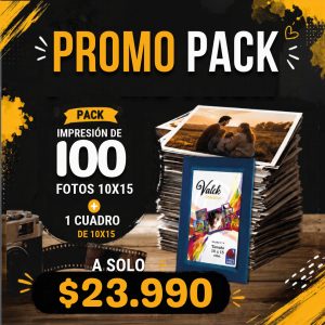 Pack 100 fotos 10×15 + 1 cuadro