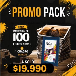 Pack 100 fotos 10×15 + 1 cuadro