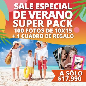 Pack 100 fotos 10×15 + 1 cuadro