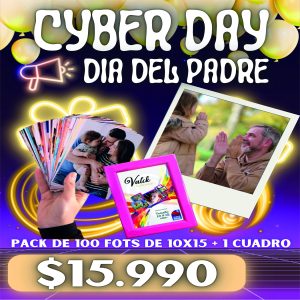 Pack 100 fotos 10×15 + 1 cuadro