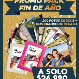 Pack 200 fotos 10×15 + 2 cuadros