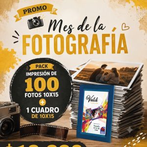 Pack 100 fotos 10×15 + 1 cuadro
